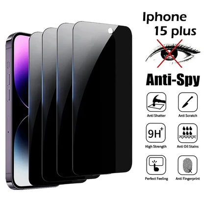 Privacy Tempered Glass for iPhone Anti-Spy Full Coverage Screen Protector