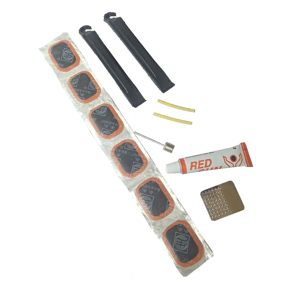 Portable Bicycle Tire Repair Kit Rubber Tube Patch Tool Set for Flat Tires