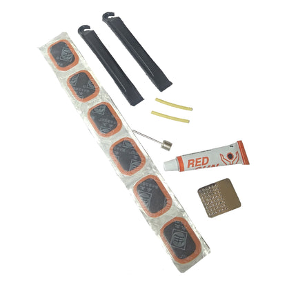 Portable Bicycle Tire Repair Kit Rubber Tube Patch Tool Set for Flat Tires