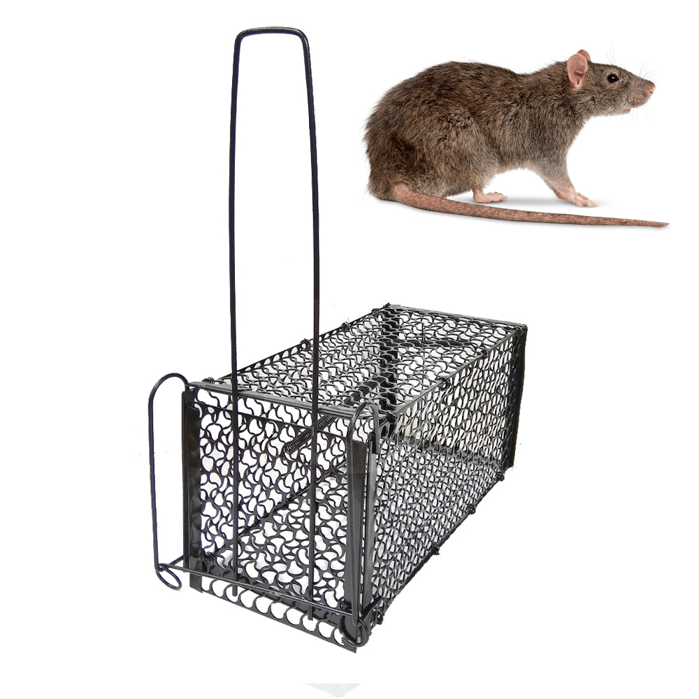 Humane Mouse and Rat Trap Live Catcher Bait Box Cage Rodent Control Iron Cage