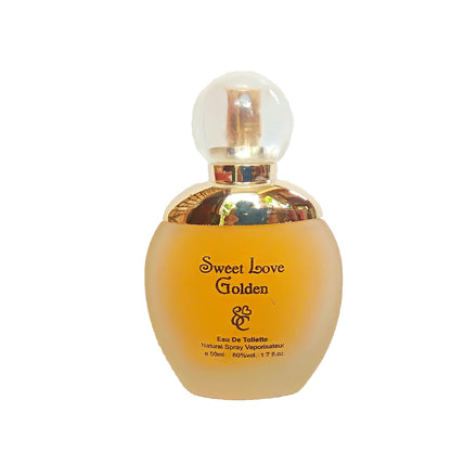 Ladies Natural Spray Vaporisateur Sweet Love Golden Perfume for Women 50 ml perfume