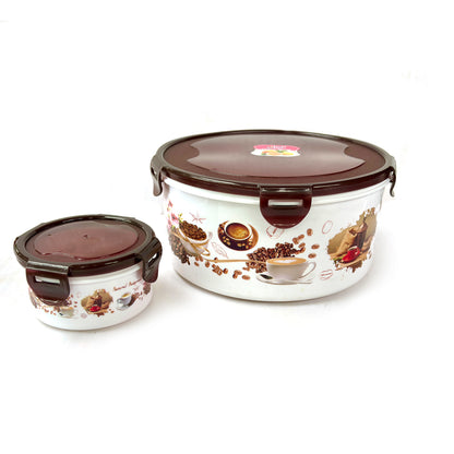 5 Pcs Round 5 in 1 Food and Lunch Storage Container Set with Lids for Kitchen and Meal Prep