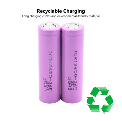 18650 Flat Top 3.7V 2600mAh Rechargeable Pink Li-ion Lithium Battery for Flashlights and DIY Use