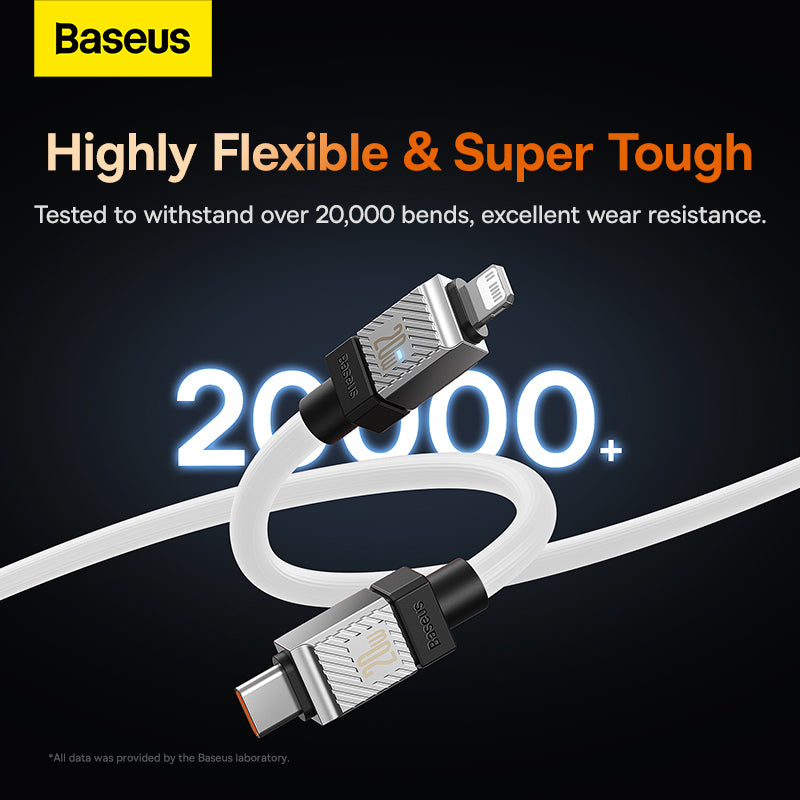 Baseus CoolPlay Series 20W Type-C to Lightning Fast Charging Cable 1m – White