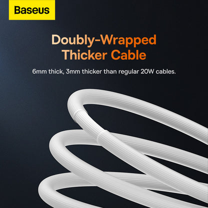 Baseus CoolPlay Series 20W Type-C to Lightning Fast Charging Cable 1m – White