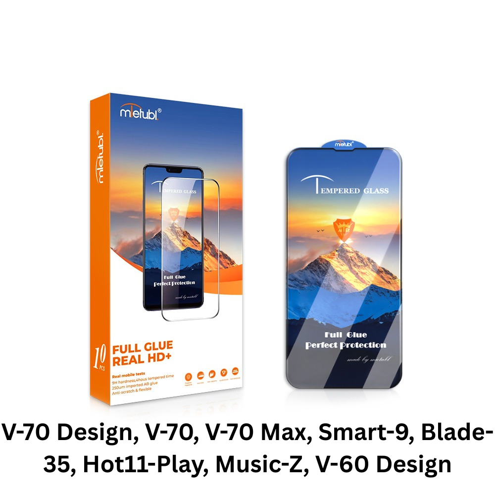 MTB Tempered Glass for V-70 Design, V-70, V-70 Max, Smart-9, Blade-35, Hot11-Play, Music-Z, V-60 Design – Ultra Clear 9H Hardness Scratch Resistant Tempered Glass Screen Protector for Smart Mobile Phones with Edge-to-Edge Screen Protection