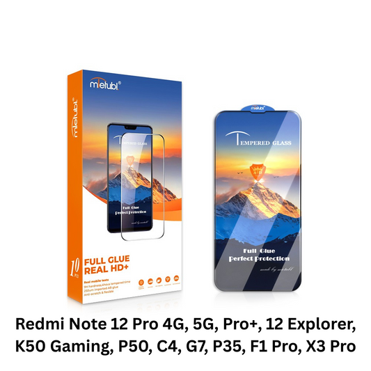 MTB Tempered Glass for Redmi Note 12 Pro 4G, 5G, Pro+, 12 Explorer, K50 Gaming, P50, C4, G7, P35, F1 Pro, X3 Pro – 9H Hardness Ultra Clear Scratch Resistant Full Screen Protector for Redmi and Poco Models with Bubble-Free Easy Installation