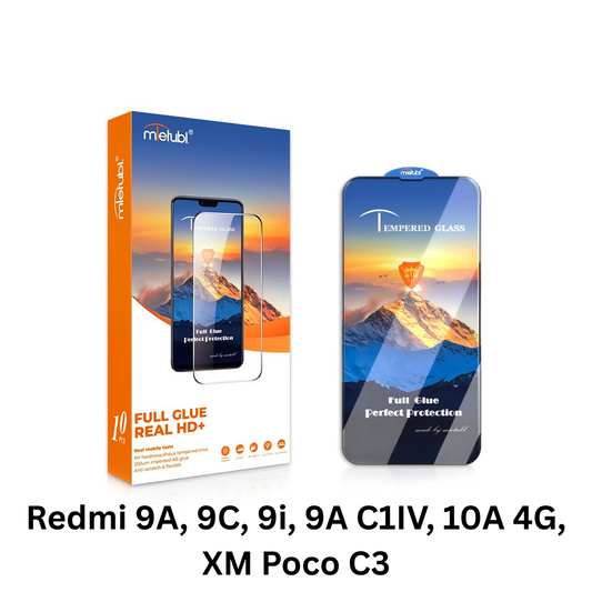 MTB Tempered Glass for Redmi 9A, 9C, 9i, 9A C1IV, 10A 4G, XM Poco C3 – Ultra Durable 9H Hardness Tempered Glass Screen Protector with HD Clarity
