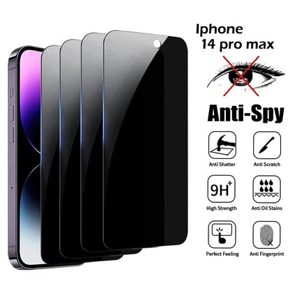 Privacy Tempered Glass for iPhone Anti-Spy Full Coverage Screen Protector