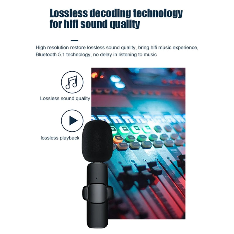 Wireless K35 3.5mm Lavalier Lapel Microphone Omnidirectional Portable Condenser Mic with Noise Reduction