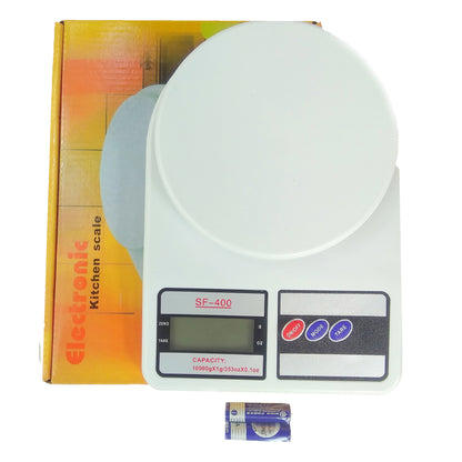 Digital Kitchen Scale 10kg LCD Electronic Food Measuring Scale Portable 1g Accuracy