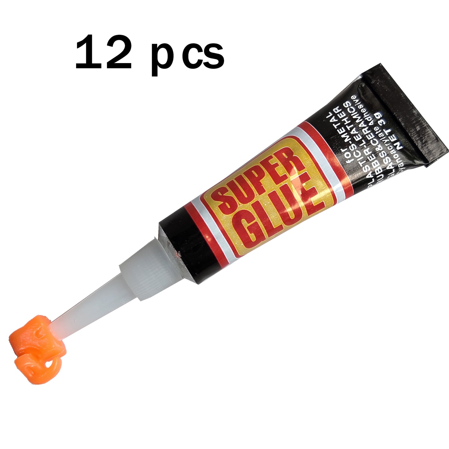 12 Pcs Super Glue Set for Wood Rubber Plastic Metal Leather Paper – Fast Dry Industrial Adhesive