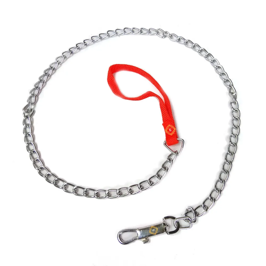 Heavy Duty 4mm Metal Dog Leash 120cm Chew-Proof Chain Leash for Large & Medium Dogs