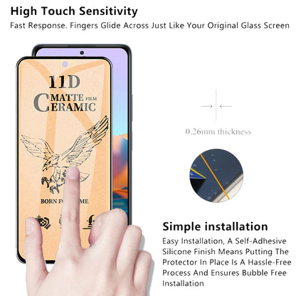 9D Full Tempered Glass for Redmi 10 4G / 10 2022 / 10 Prime / Note 10 5G / 10T 5G – Edge-to-Edge Screen Protector