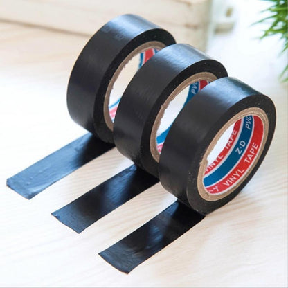 3Pcs Black Electrical Insulation Tape 10Yard Flame Retardant Wire Cable PVC Tape