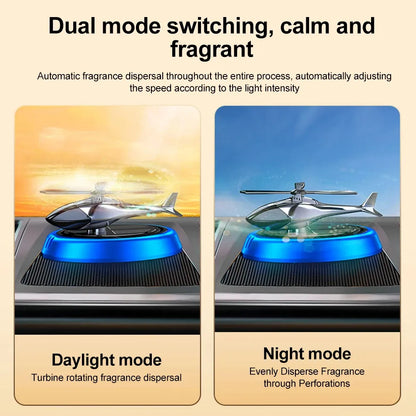 Solar Car Air Freshener Center Console Car Perfume Helicopter Decoration Interior Decoration Solar Car Rotating Perfume Diffuser