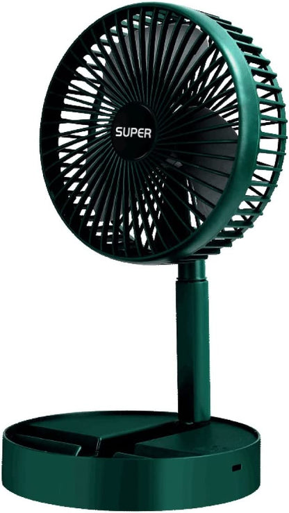 Desktop Electric Telescopic USB Rechargeable Fan 180° Adjustable Portable Mini Wireless Standing Fan