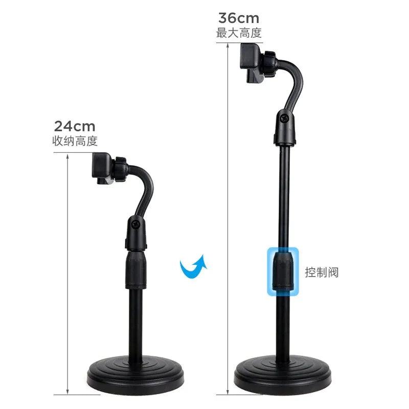 Multi-functional Adjustable Retractable Mobile Phone Stand For Live Broadcast Desk Table Clip Bracket Table Mount Cell Phone Support Holder