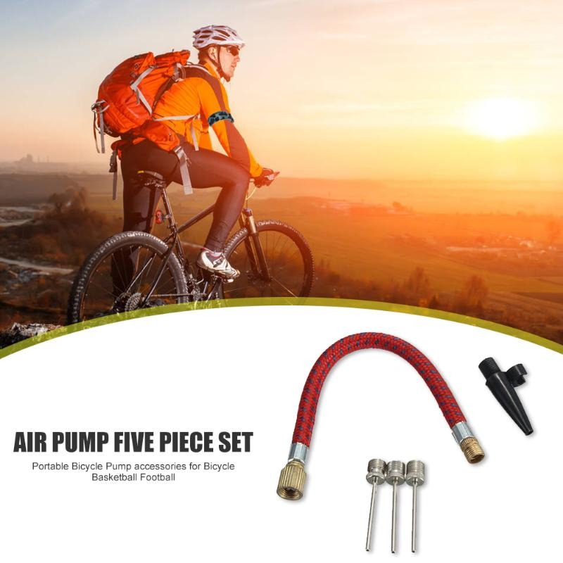 5pcs Ball Inflatable Needle & Air Hose Adapter Kit – Pump Valve Repair Tools for Football, Basketball, and Sports Balls
