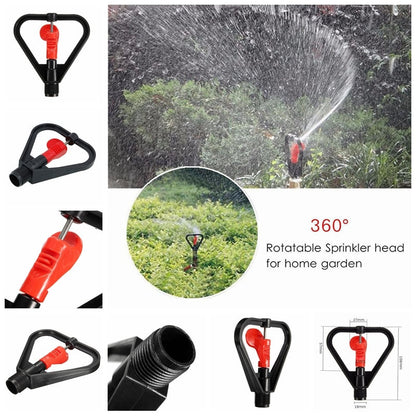360 Degree Rotating Water Sprayer Nozzle Auto Irrigation Sprinkler Head for Garden Lawn