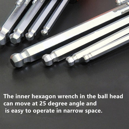 9Pcs Double-End L Type Allen Hex Key Wrench Set Hexagon Spanner Screwdriver Tools Kit