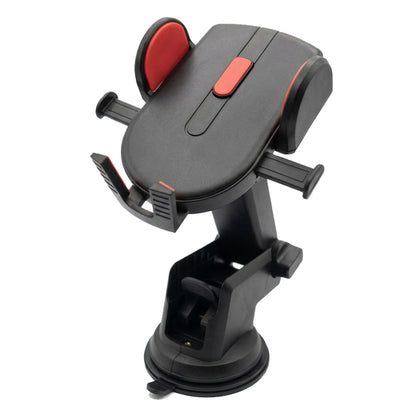 Black and red car phone holder on a white background