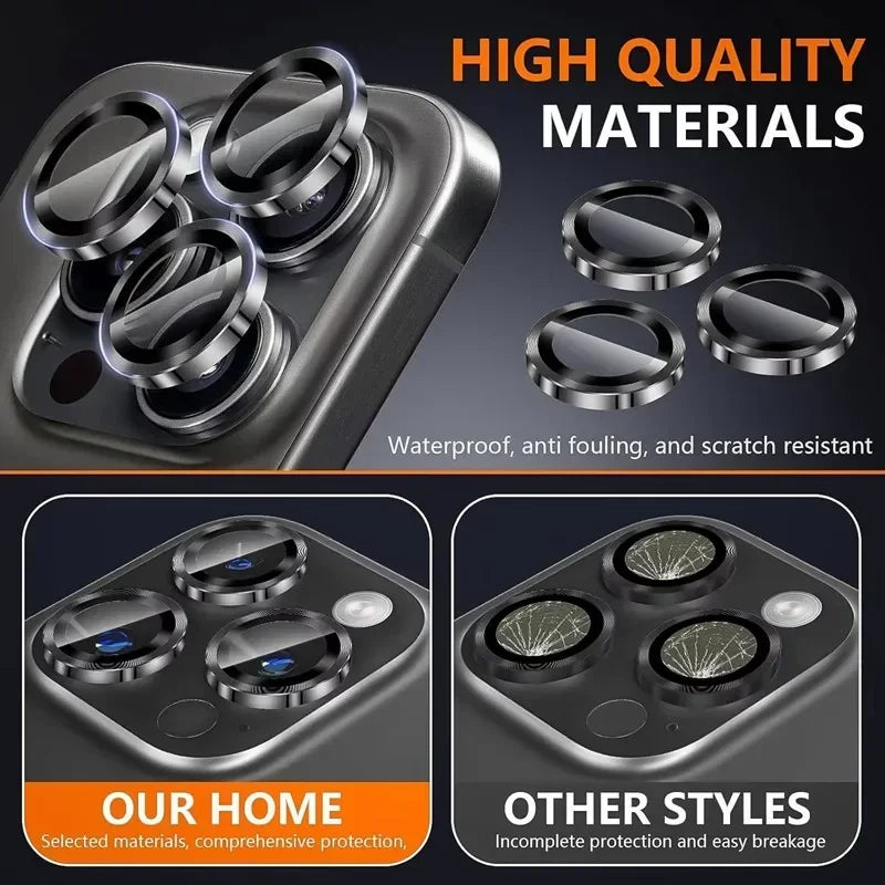 9H Hardness Camera Lens Protector for iPhone 11 Pro/12/13/13 Pro/13 Pro Max/14/14 Pro/14 Pro Max/15 Pro Max