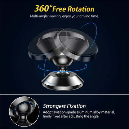 Magnetic Car Phone Holder Universal Mobile Stand with Strong Magnet for Dashboard or Air Vent