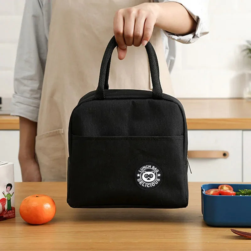 Insulated Lunch Bag Portable Bento Meal Pack with Aluminum Foil Lining for Hot & Cold Food Storage