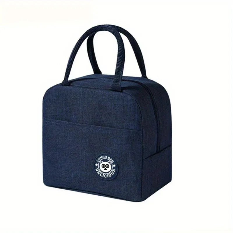 Insulated Lunch Bag Portable Bento Meal Pack with Aluminum Foil Lining for Hot & Cold Food Storage