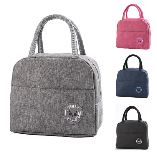 Insulated Lunch Bag Portable Bento Meal Pack with Aluminum Foil Lining for Hot & Cold Food Storage