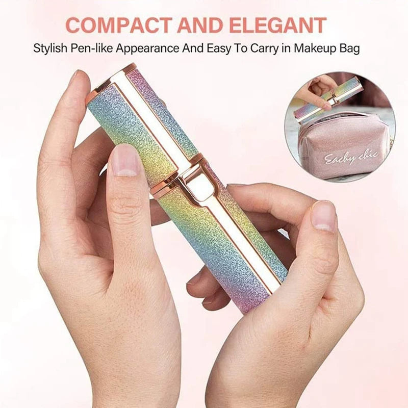 USB Rechargeable Eyebrow Trimmer and Shaver 2 in 1 Facial Mini Hair Remover for Women