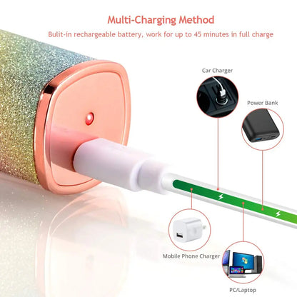 USB Rechargeable Eyebrow Trimmer and Shaver 2 in 1 Facial Mini Hair Remover for Women