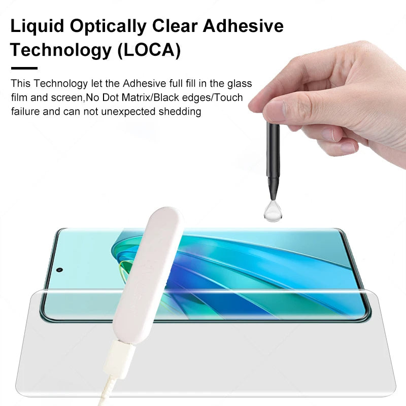 3D Curved Full Glue UV Tempered Glass Screen Protector for Honor X9A X9B X40 X50 X9C and X60 Series