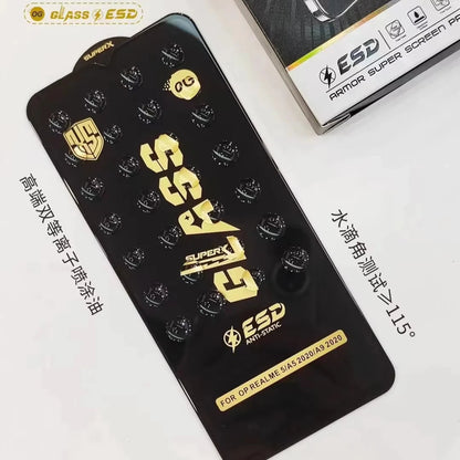 OG ESD Tempered Glass For OPPO A1/K11X/A98 5G/F23/F23 PRO/A58 4G/A79 5G/A2 5G/A60/A3 PRO INDIA/A40/A40M/A3 4G/R-ME 11 5G/A3X/A80 5G/A3 5G INDIA/A45/C55 & REALME 13/VI T3X/Y38/Y200TI/Y58/Y28 4G/Y37 PRO