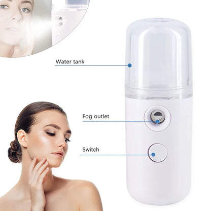 Mini Facial Steamer USB Nebulizer Facial Sprayer Humidifier Hydrating Moisturizing Beauty Skin Care Tool for Women