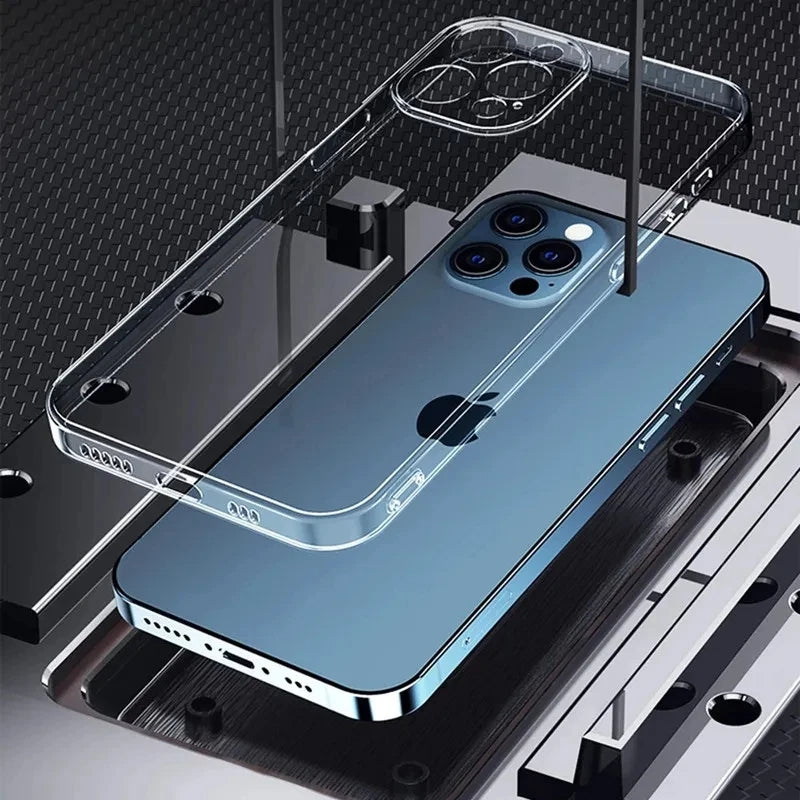 Clear Back Cover for iPhone 6 to iPhone 15 Series – Slim Transparent Shockproof TPU Case for All Models
