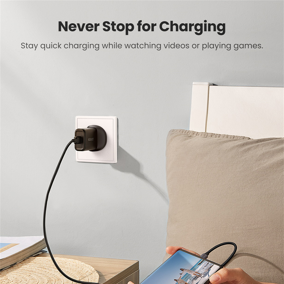 UGREEN 18W QC3.0 USB Fast Charging Power Adapter – UK Plug – CD122 (70165)
