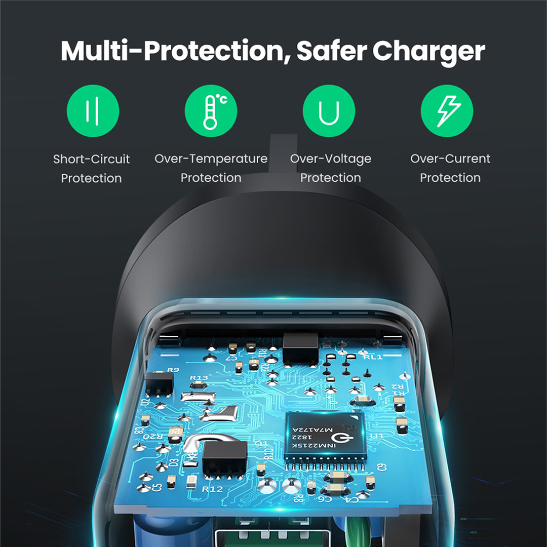 UGREEN 18W QC3.0 USB Fast Charging Power Adapter – UK Plug – CD122 (70165)