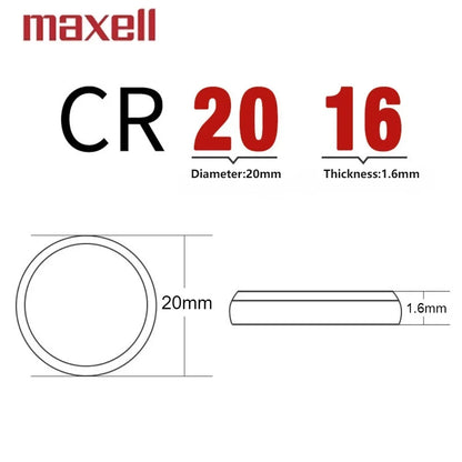 Maxell CR2016 3V Lithium Coin Battery Button Cell for Watch Remote CMOS Electronics
