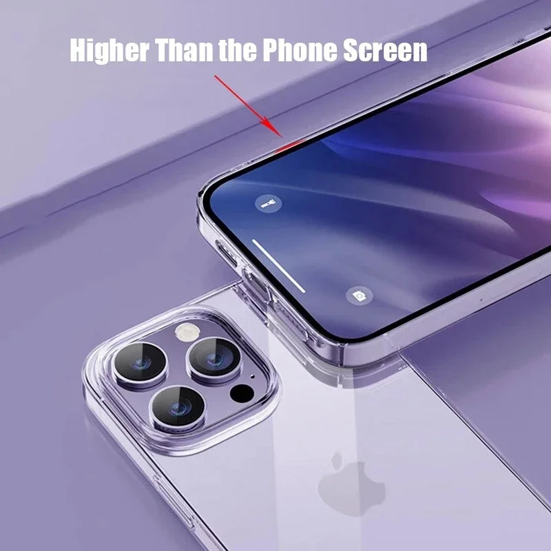 Clear Back Cover for iPhone 6 to iPhone 15 Series – Slim Transparent Shockproof TPU Case for All Models