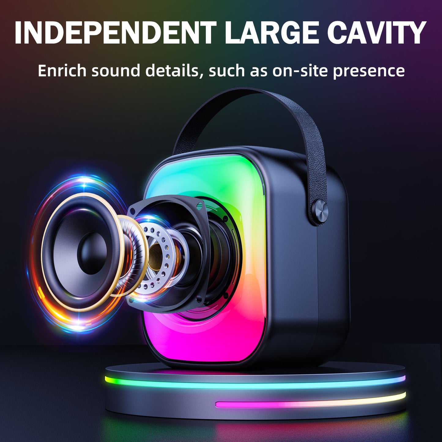 ONIKUMA L7 Bluetooth Karaoke Speaker RGB 5W Dual Microphones Long Playtime Portable Party Speaker 1 Year Warranty