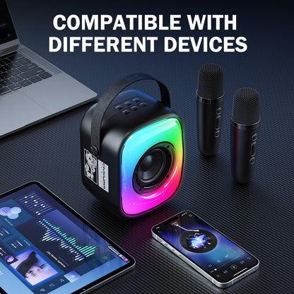 ONIKUMA L7 Bluetooth Karaoke Speaker RGB 5W Dual Microphones Long Playtime Portable Party Speaker 1 Year Warranty