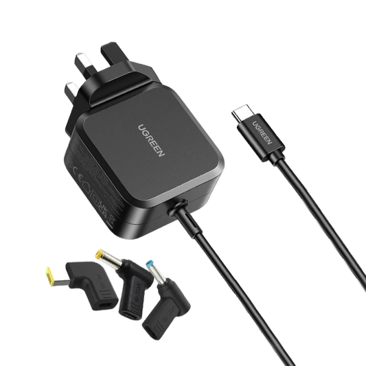 UGREEN 67W Type-C Power Adapter – X377 (35063) with Changeable 3xDC Laptop Power Connectors