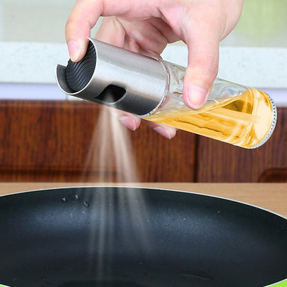 100ml Stainless Steel Oil Sprayer Bottle Leak-Proof Pump Dispenser for BBQ and Cooking
