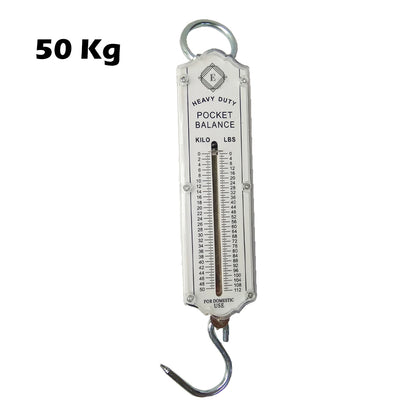 50KG Analog Portable Heavy Duty Mechanical Spring Scale Hand-Held Luggage and Kitchen Scale