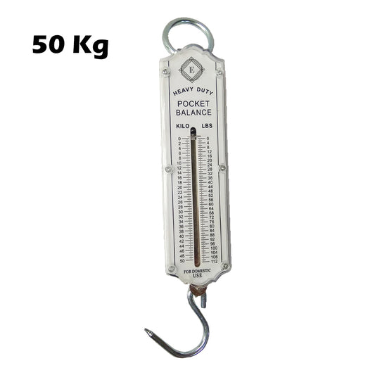 50KG Analog Portable Heavy Duty Mechanical Spring Scale Hand-Held Luggage and Kitchen Scale