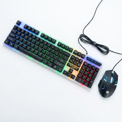 Mikuso ERGOTEX Gaming Keyboard Mouse Combo Pack RGB Gaming 104keys LED Backlit 3D rainbow keyboard Combos for Laptop Pc