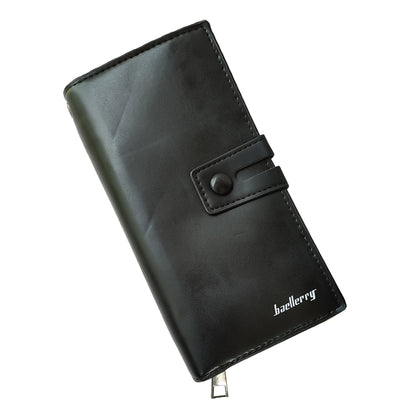 Honsun Baellery Men's Long Wallet Multi Card Holder Zipper PU Leather Large Capacity Purse