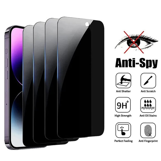 Privacy Tempered Glass for iPhone Anti-Spy Full Coverage Screen Protector